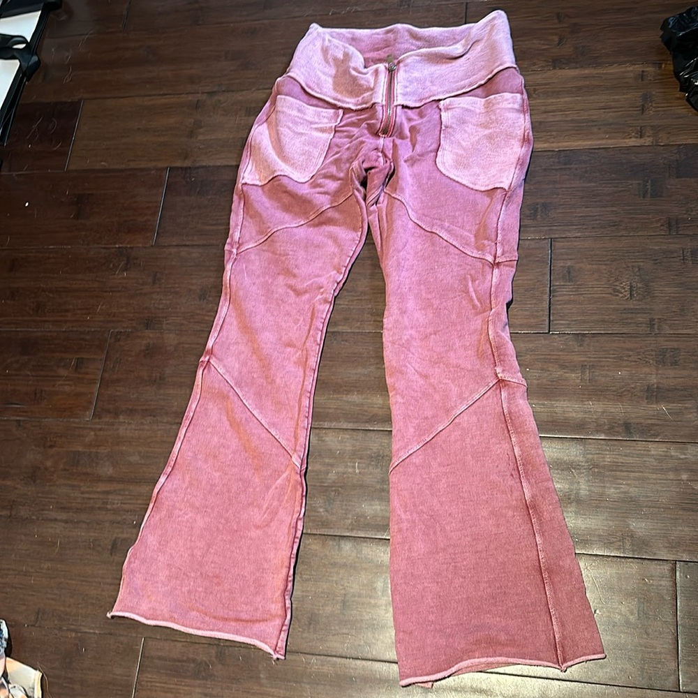 fp movement cotton by Free People pants, zipper front.